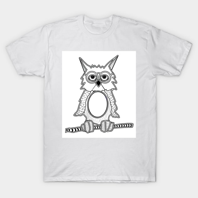 Little owl on a branch... T-Shirt by AtelierFafard